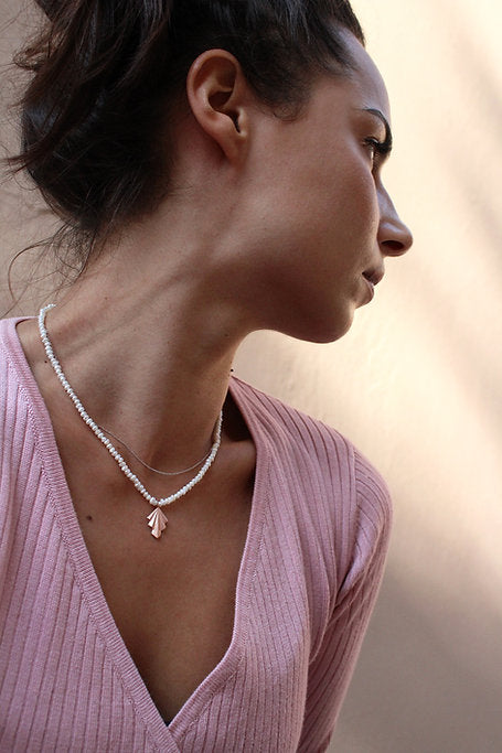Colier perle Folds