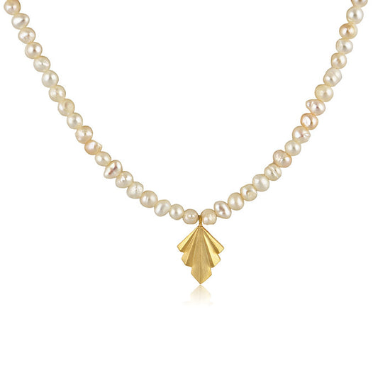 Colier perle Folds